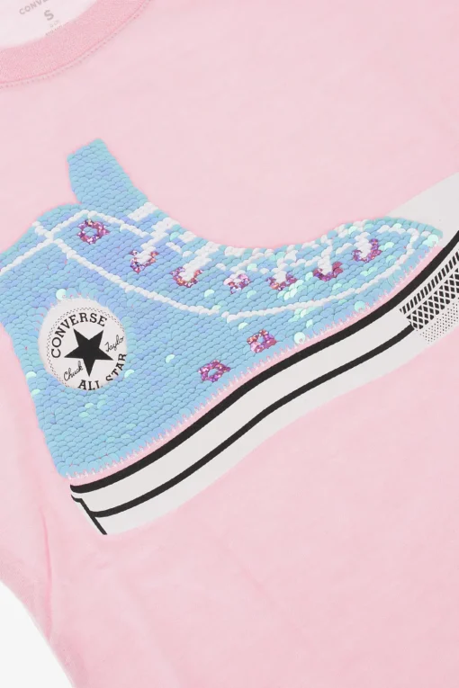 T-shirt con Paillettes>Converse KIDS New