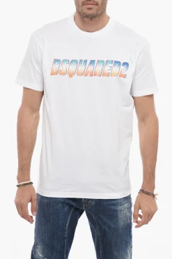 Fashion T-Shirt Cool Fit con Logo Effetto Glitter Uomo T-Shirt