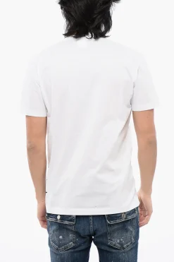 T-Shirt Cool Fit in Cotone con Logo Stampato>Dsquared2 Discount
