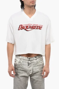 Hot T-shirt Cropped Football Fit Stampata Uomo T-Shirt