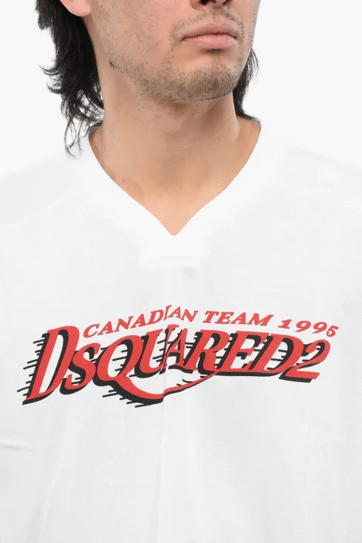 Hot T-shirt Cropped Football Fit Stampata Uomo T-Shirt