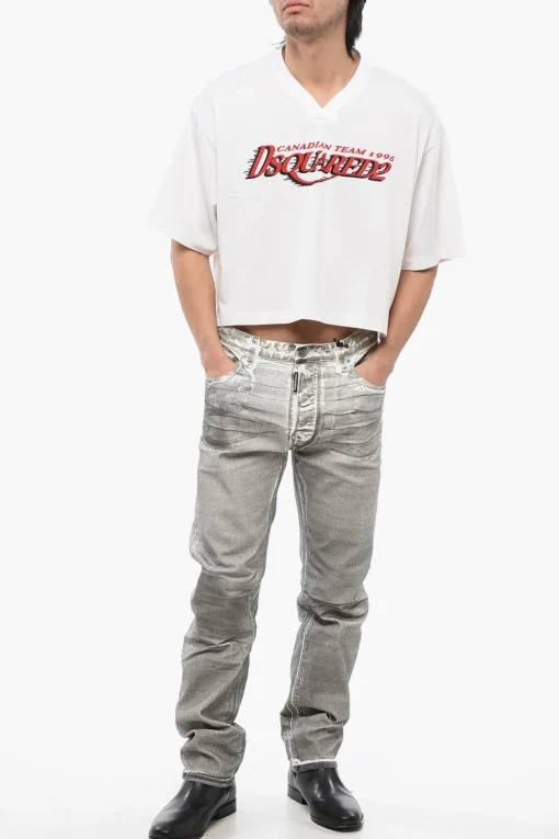 Hot T-shirt Cropped Football Fit Stampata Uomo T-Shirt