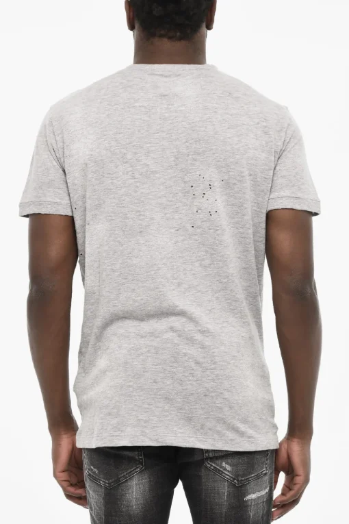 Best T-shirt Effetto Vintage Con Stampa Flag Uomo T-Shirt