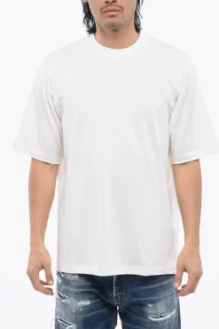 T-Shirt Football Fit in Misto Cotone con Logo in Applicazione>Dsquared2 Sale