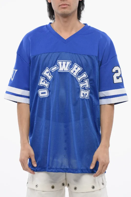 Sale T-shirt FOOTBALL Mesh Ricamata Uomo T-Shirt