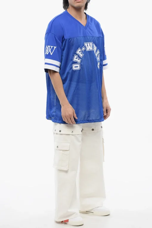Sale T-shirt FOOTBALL Mesh Ricamata Uomo T-Shirt