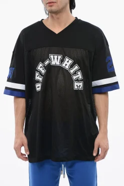 T-shirt FOOTBALL Mesh Ricamata>Off-White Online