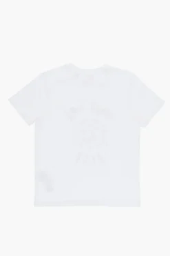 Outlet T-Shirt Gircollo in Tinta Unita con Stampa Frontale Bambino Abbigliamento