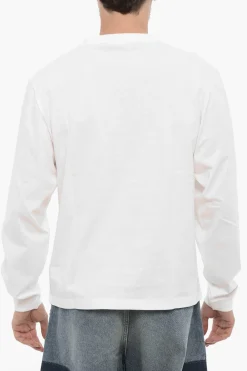 Outlet T-shirt Girocollo a Maniche Lunghe con Taschino Uomo T-Shirt