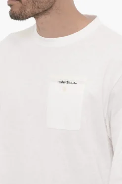 Outlet T-shirt Girocollo a Maniche Lunghe con Taschino Uomo T-Shirt