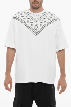 Outlet T-shirt Girocollo a Motivo Bandana Uomo T-Shirt