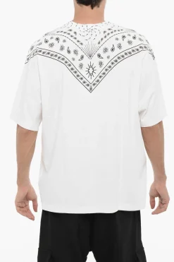 Outlet T-shirt Girocollo a Motivo Bandana Uomo T-Shirt