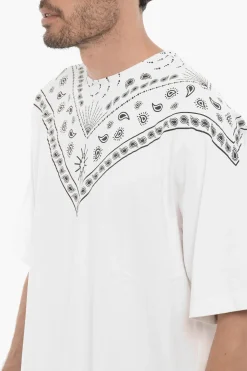 Outlet T-shirt Girocollo a Motivo Bandana Uomo T-Shirt