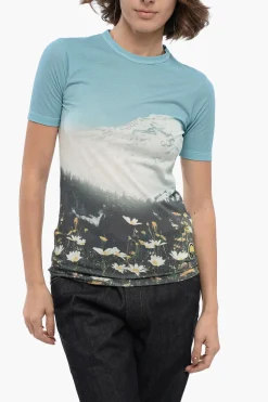 T-Shirt Girocollo ALPS in Cotone Tech>Jil Sander New