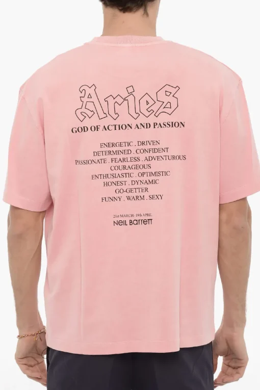 T-Shirt Girocollo ARIES THE WARRIOR Stampata>Neil Barrett Discount