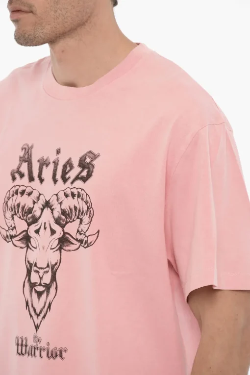 T-Shirt Girocollo ARIES THE WARRIOR Stampata>Neil Barrett Discount