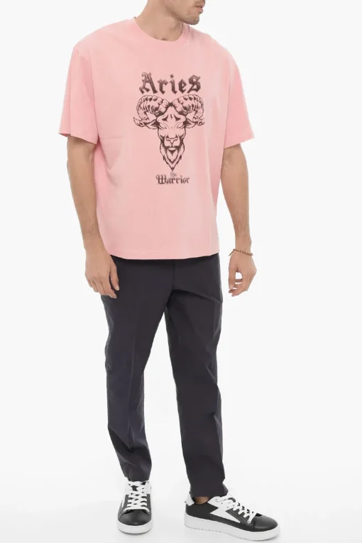 T-Shirt Girocollo ARIES THE WARRIOR Stampata>Neil Barrett Discount