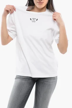 T-Shirt Girocollo BANDANA ARROW Ricamata>Off-White Best