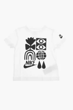 T-shirt Girocollo Bicolere con Stampe in Rilievo>Nike KIDS Discount