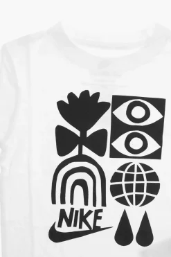 T-shirt Girocollo Bicolere con Stampe in Rilievo>Nike KIDS Discount