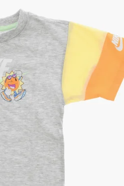 T-shirt Girocollo Bicolore con Stampa Logo>Nike KIDS Fashion