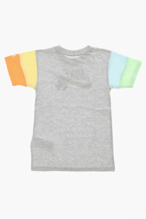 T-shirt Girocollo Bicolore con Stampa Logo>Nike KIDS Fashion