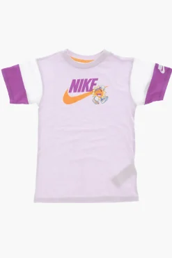 T-shirt Girocollo Bicolore con Stampa Logo>Nike KIDS Sale