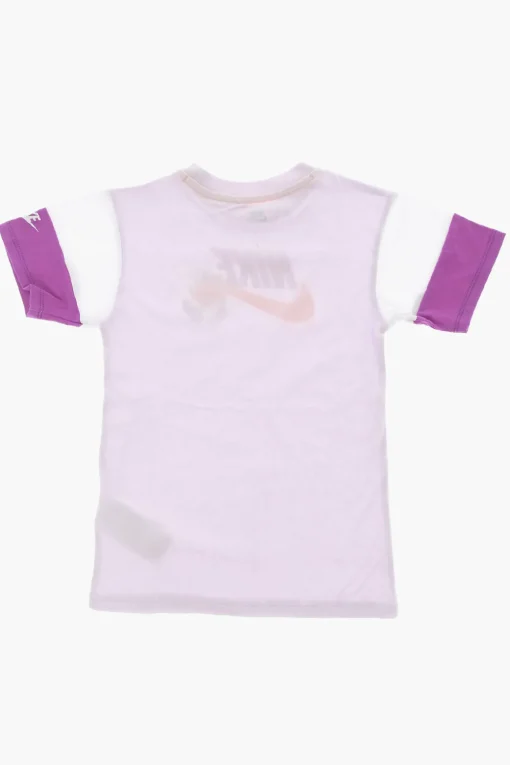 T-shirt Girocollo Bicolore con Stampa Logo>Nike KIDS Sale