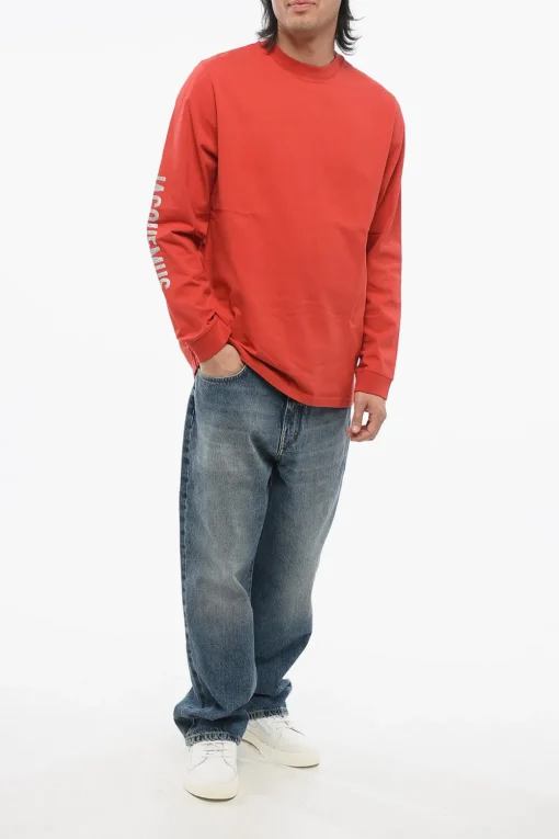 T-Shirt Girocollo BRILHO in Cotone con Logo Glitterato>Jacquemus Outlet