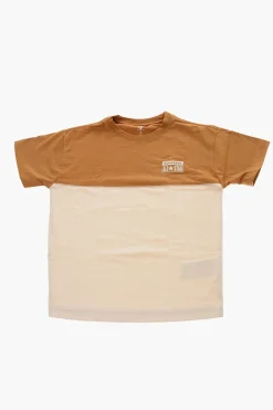Outlet T-shirt Girocollo Color Block con Logo in Rilievo Bambino Abbigliamento