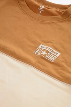 Outlet T-shirt Girocollo Color Block con Logo in Rilievo Bambino Abbigliamento