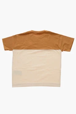 Outlet T-shirt Girocollo Color Block con Logo in Rilievo Bambino Abbigliamento
