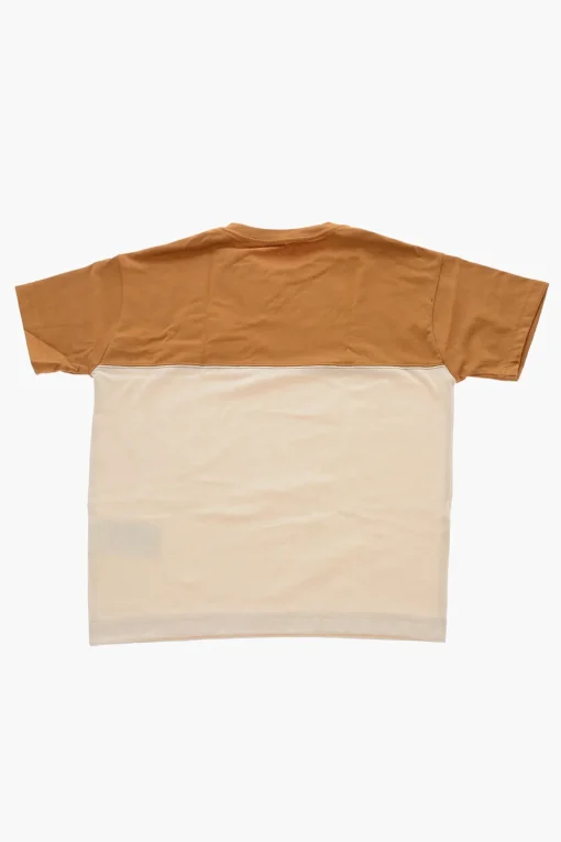 Outlet T-shirt Girocollo Color Block con Logo in Rilievo Bambino Abbigliamento