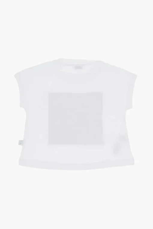 Online T-Shirt Girocollo con Applicazione Stampata Abbigliamento