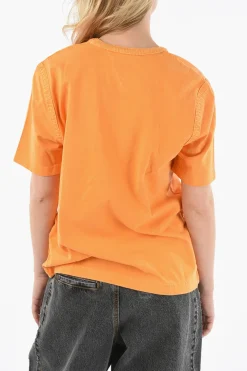 T-shirt Girocollo con Cuciture a Vista>Bottega Veneta Online