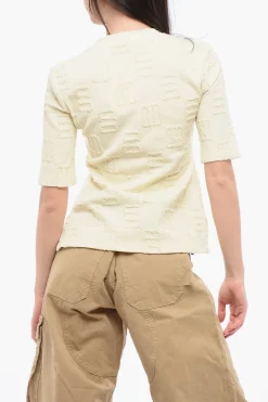T-shirt girocollo con Dettagli Impunturati>Ambush New