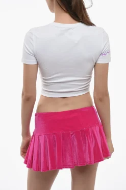 t-shirt Girocollo con Logo in Strass>Adriana Hot Couture Fashion
