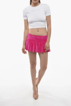 t-shirt Girocollo con Logo in Strass></noscript>Adriana Hot Couture Fashion