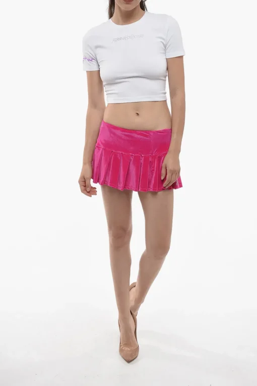 t-shirt Girocollo con Logo in Strass>Adriana Hot Couture Fashion