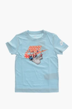 Sale T-shirt Girocollo con Logo Stampato Frontale Bambino Abbigliamento