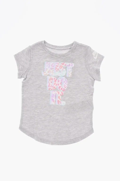 T-Shirt Girocollo con Logo Stampato a Fantasia Animalier>Nike KIDS Best