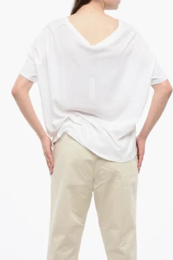 Sale T-Shirt Girocollo con Maniche a Pipistrello Donna T-Shirts E Tops