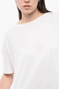 Sale T-Shirt Girocollo con Maniche a Pipistrello Donna T-Shirts E Tops