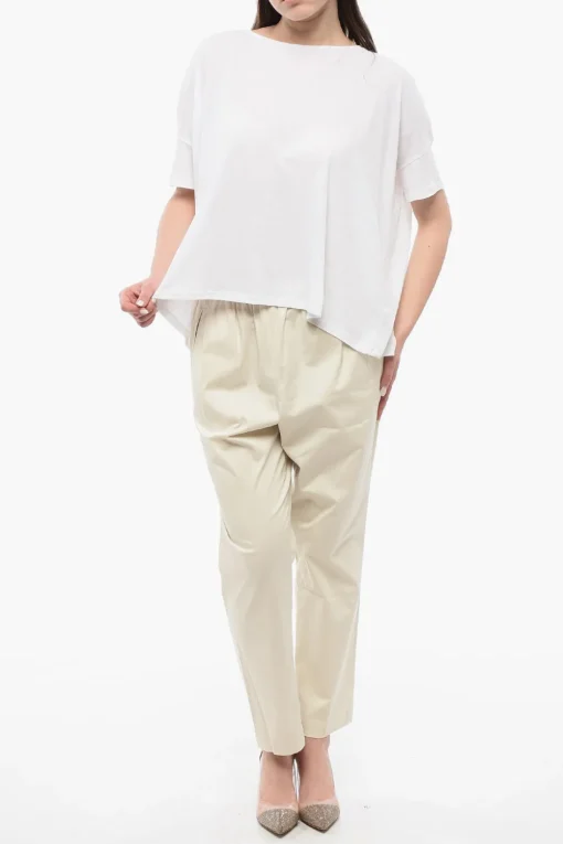 Sale T-Shirt Girocollo con Maniche a Pipistrello Donna T-Shirts E Tops