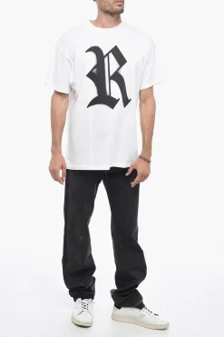 Online T-shirt Girocollo con Maxi Monogram Frontale Uomo T-Shirt
