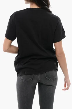 T-shirt Girocollo con Stampa NEW YORK Tono su Tono>R13 Hot