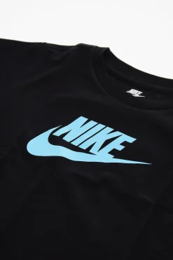 Clearance T-Shirt Girocollo con Stampa Logo a Contrasto Abbigliamento