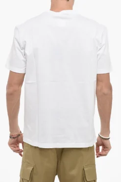 T-Shirt Girocollo con Stampa Logo Multicolor>Dsquared2 Online