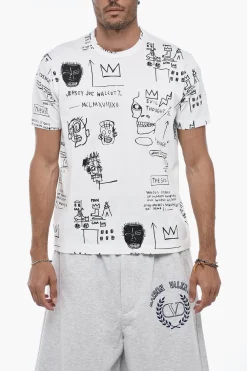 New T-Shirt Girocollo con Stampa Basquiat Uomo T-Shirt
