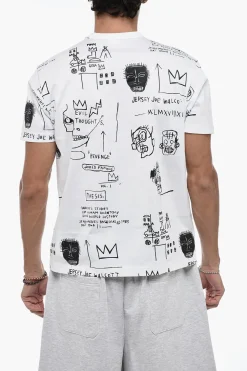 New T-Shirt Girocollo con Stampa Basquiat Uomo T-Shirt